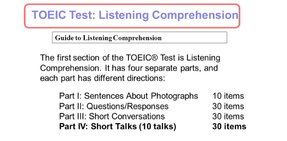 TOEIC - Listening Comprehension - Short Talks - Quiz & Trivia